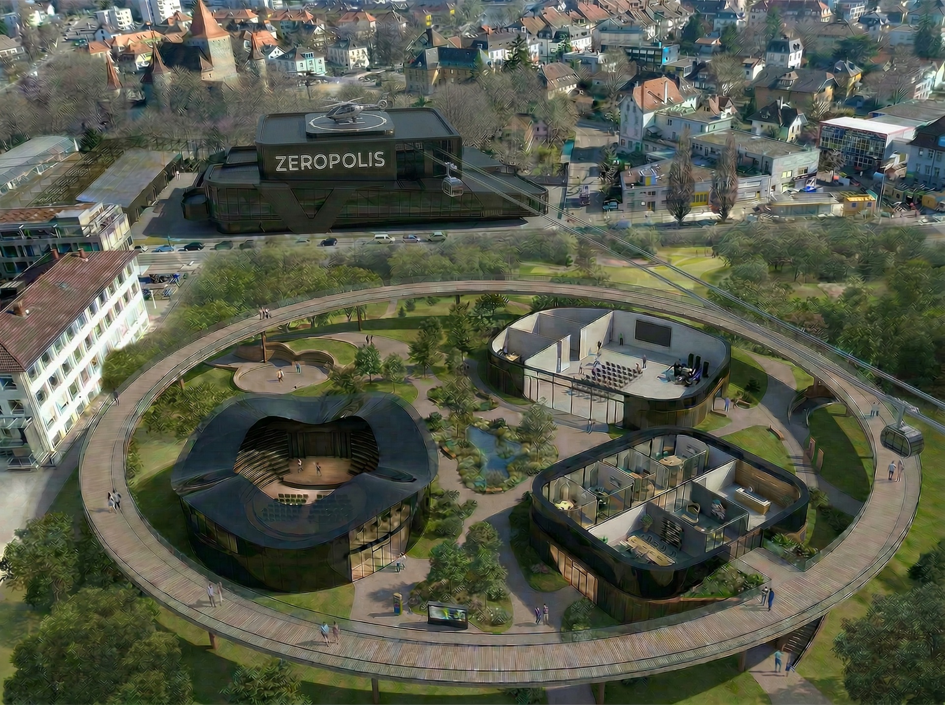 Zeropolis Hub Luftaufnahme
