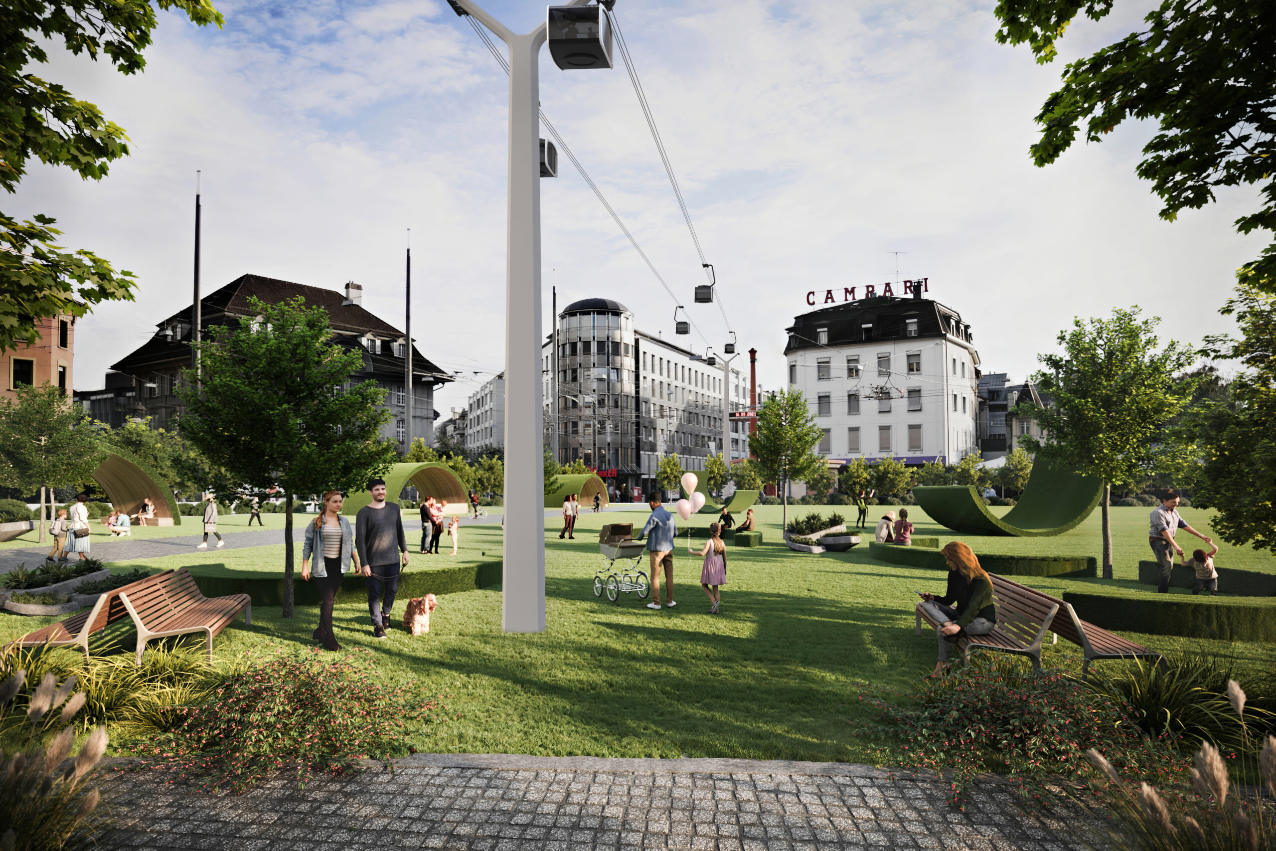 Zentralplatz Biel/Bienne. A vision by Zeropolis.